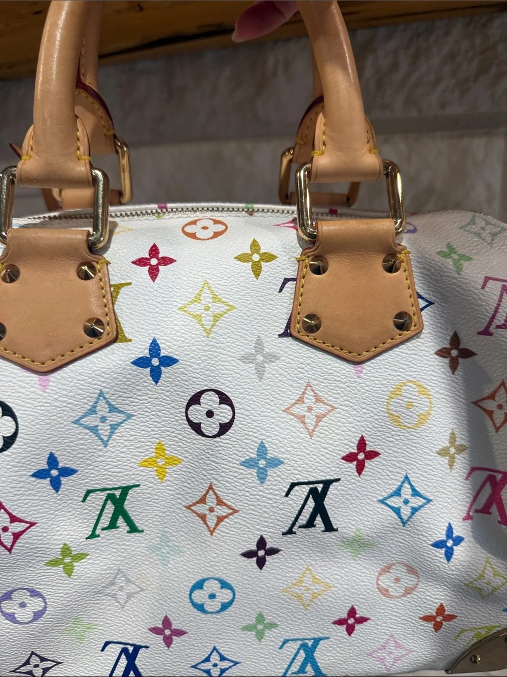 Louis Vuitton White Multicolor Murakami Monogram Speedy 30